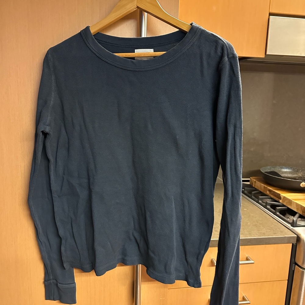MATE Navy Organic Thermal Crew Neck Size M